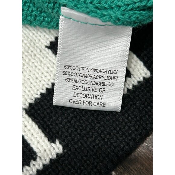 Le Tigre NWT Green Knit Hoodie Sweater Tiger Graphic Sz XXL - Picture 8 of 10